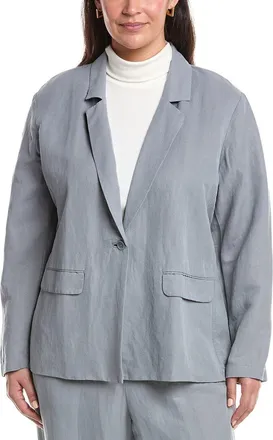 Eileen Fisher Plus Linen & Silk-Blend Blazer