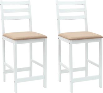 vidaXL Sillas De Comedor 2 Uds. Madera De Caucho S&oacute;lido Vidaxl