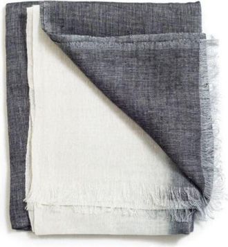 Studio Variously Granite Black White Ombre Linen Silk Handloom Scarf in Black/white at Nordstrom