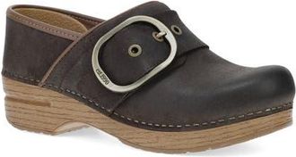 Dansko Pearson Buckle Strap Clog in Chocolate Suede at Nordstrom, Size 42
