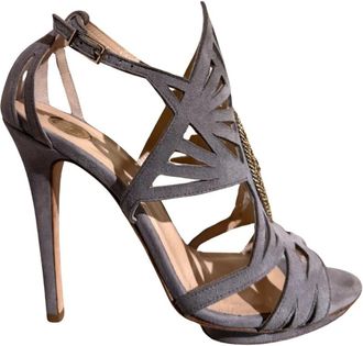 Elisabetta Franchi Sandalen - 38-5 - Dames - Sandalen met hakken - Grijs - 36 EU - Schoenen
