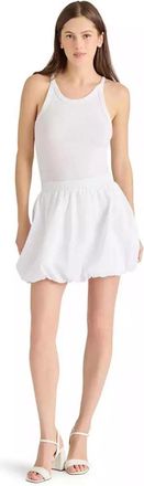 Steve Madden Luca Mini Skirt Women White Bubble Hem Elastic Waist PALL165