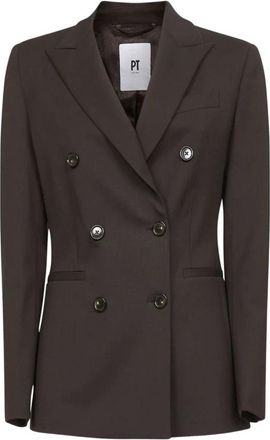 Pantaloni Torino Donkerbruine Jas voor Mannen - Dames - Blazers - Bruin - M - Jassen