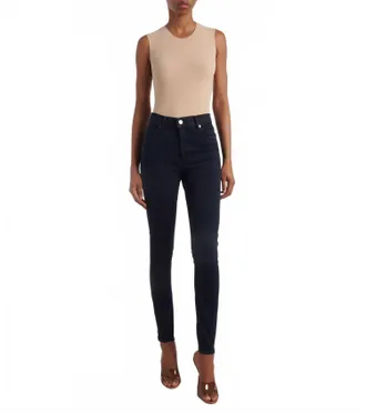 Frame Denim Le High Skinny Jeans In Onyx Indigo