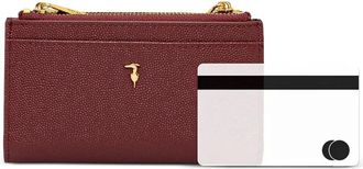 Trussardi logo-plaque wallet - women - Leather/Polyester - One Size - Red