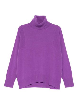 Roberto Collina Oversized Fit Wool Turtleneck Sweater