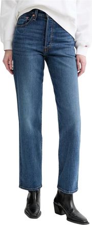 Levi's Ribcage Full Length - Dames - Regular Fit Jeans - Blauw - W26 L34 - Katoen - Jeans