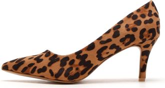 Generic Womens Court Shoes Low Heels Pointed Toe Office Work Mid Heel Pumps Wedding Shoes for Women Ladies UK, Leopard-5