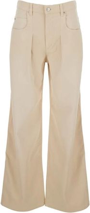 Isabel Marant Jeans, Dames, Beige, 2Xs, Denim, Rodayna Wide Jeans