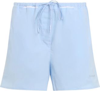 Miu Miu Korte Broeken, Dames, Blauw, S, Katoen, Blauw ondergoed Ss 25