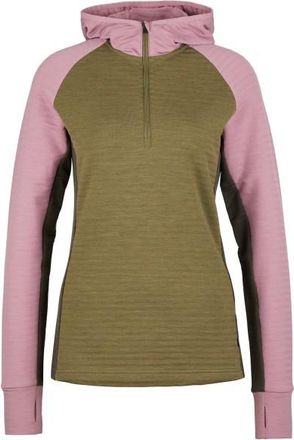 Stoic MerinoFleece260 FlenSt. Half Zip with Hood Merinohoodie f&uuml;r Damen | oliv