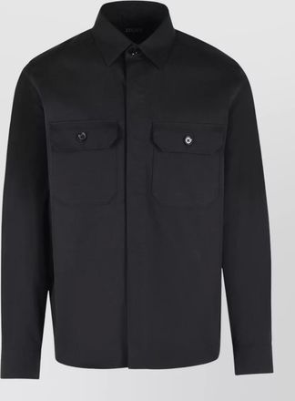 Ermenegildo Zegna stretch cotton overshirt button down collar