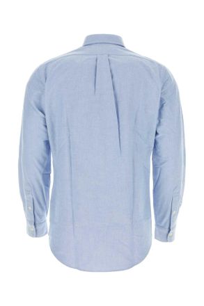 Polo Ralph Lauren Mens Light-Blue Oxford Shirt Cotton Camicie