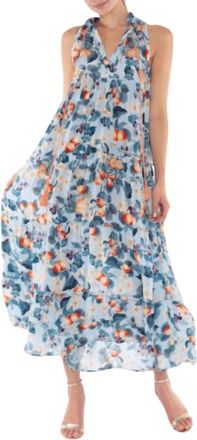 Sabrina Crippa Calissa Midi Dress In Baby Blue, Summer Peaches