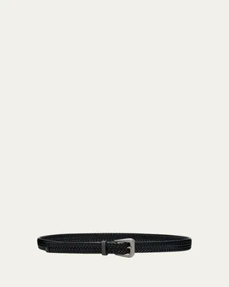 Brunello Cucinelli Woven Leather Belt