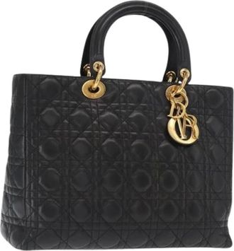 Dior Pre-owned Handbags, female, Black, Size: ONE SIZE Pre-owned Vintage Tote Bag