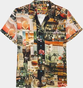 Robert Graham Mens Harrys Place Viscose Camp Shirt