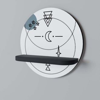 OEM Celestial Body Estante Redondo Negro