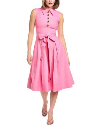 Carolina Herrera Pleated Midi Dress