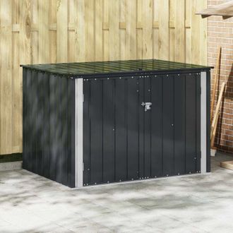 vidaXL vidaXL Scatola di Stoccaggio per Giardino Nero 151,5 x 107 x 100 cm
