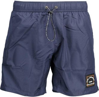 Karl Lagerfeld Mens Logo Patch Swim Trunks - Dark Blue - Size Small