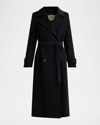Cinzia Rocca Virgin Wool Double-Breasted Longline Coat