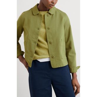 Seasalt Cornwall Coombe Lane Organic Cotton Chore Jacket in Aloe at Nordstrom, Size 4