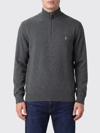 Polo Ralph Lauren Dolcevita in lana con mezza zip e logo Pony
