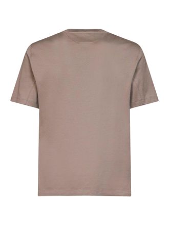 Brunello Cucinelli Mens Crewneck T-Shirt Cotton Mud T-Shirts And Polos