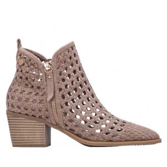 Xti Womens Microfiber Ankle Boots In Taupe