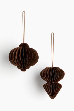 H&M 2er-Pack Weihnachtsschmuck - Beige