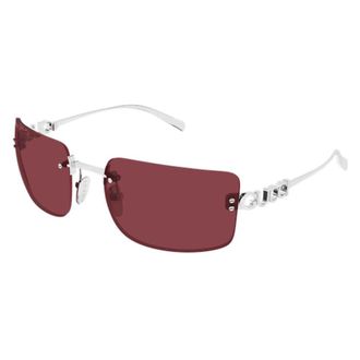 Gucci GG2038S002 Rimless Rectangle Sunglasses - Silver