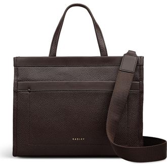 Radley London Alba Place Small Ziptop Satchel Bag in Dark Oak at Nordstrom