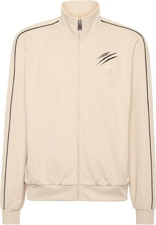 Plein Sport Tracksuit Zip Jacket - Heren - Sportshirts - Beige - M - Polyester - Fitness