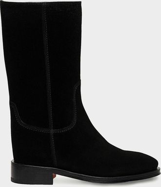 Santoni Fleeces Suede Mid-Calf Boots