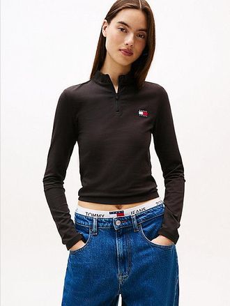 Tommy Hilfiger Tommy Badge Quarter-Zip Long Sleeve Top