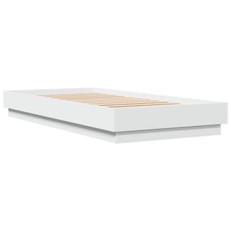 Berkfield Home Durable Bed Frame without Mattress with LED Lights White 100x200 cm