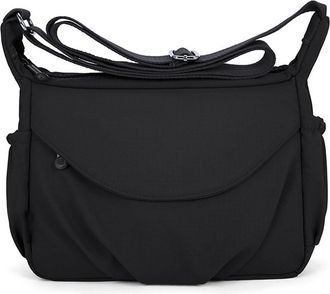 Generic Womens Casual Large Capacity Shoulder Bag,Nylon Crossbody Bags for Women,Shoulder Handbags with Wide Strap (Black)