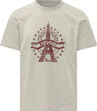 Kenzo Eiffeltoren T-shirt - Heren - T-shirts - Grijs - XL - Tops