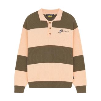 Iuter Round-neck Knitwear, male, Pink, Size: XL Souls Knit Polo