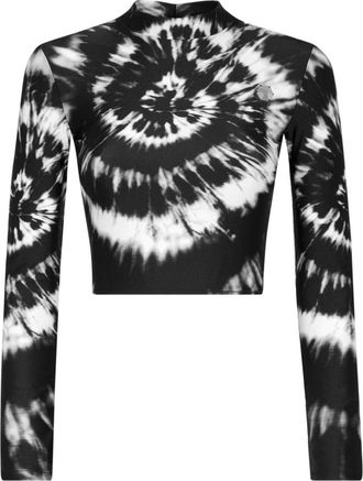 Philipp Plein Tops, Dames, Zwart, L, LS Top Tie Dye