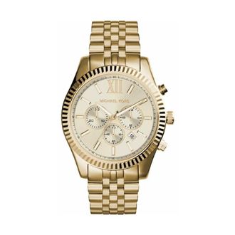 Michael Kors Accessoires, Heren, Geel, ONE Size, Lexington Chronograph Horloge