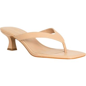 Shushop Franny Kitten Heel Flip Flop in Beige at Nordstrom, Size 7.5