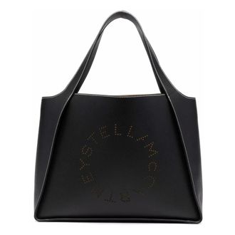 Stella McCartney Stella McCartney, Tote Bags, female, Black, Size: ONE SIZE 1000 Logo Tote Bag