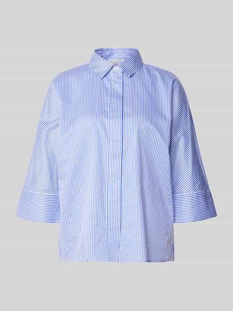 Christian Berg Regular Fit Hemdbluse mit durchg&auml;ngiger Knopfleiste in Bleu, Gr&ouml;&szlig;e 34