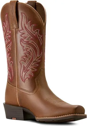 Ariat Round Up Narrow Cutter Toe Western Boot in Sorrel Crunch at Nordstrom, Size 6.5