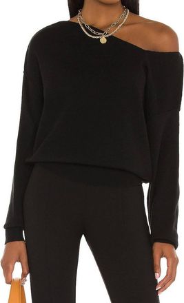 Line & Dot Favorite Off The Shoulder Sweater In Black