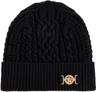 Versace BIGGIE WOOL BEANIE Size: OS, colour: BLACK