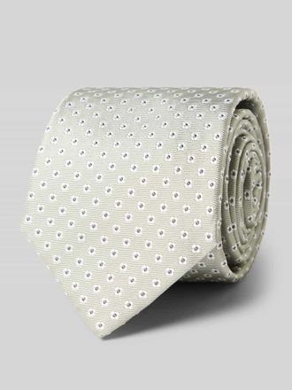 Gierremilano Seidenkrawatte aus reiner Seide mit Allover-Stitching (7,5 cm) in Hellgruen, Gr&ouml;&szlig;e 1