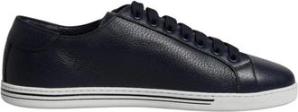 Dolce & Gabbana Luxe Lage Top Leren Sneakers - Heren - Sneakers - Zwart - 39 EU - Leer - Schoenen